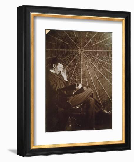 Nikola Tesla (1856-1943)-null-Framed Premium Photographic Print