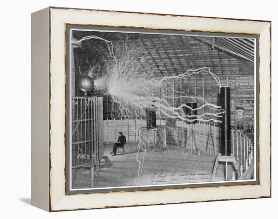 Nikola Tesla Produces Artificial 'Lighting'-null-Framed Premier Image Canvas