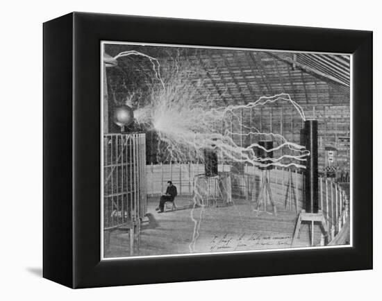 Nikola Tesla Produces Artificial 'Lighting'-null-Framed Premier Image Canvas