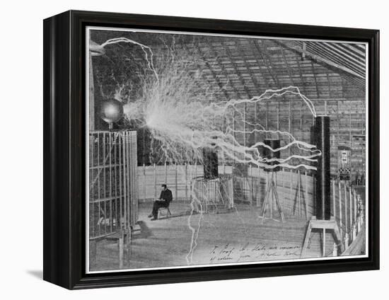 Nikola Tesla Produces Artificial 'Lighting'-null-Framed Premier Image Canvas