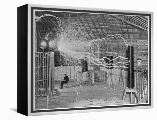 Nikola Tesla Produces Artificial 'Lighting'-null-Framed Premier Image Canvas