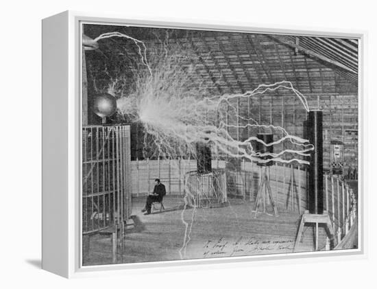 Nikola Tesla Produces Artificial 'Lighting'-null-Framed Premier Image Canvas