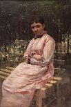 In a Park (Portrait of the Artist's Wife)-Nikolai Alexandrovich Yaroshenko-Framed Giclee Print