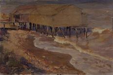 A Bath House at the Beach-Nikolai Dmitrievich Kuznetsov-Giclee Print