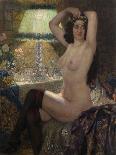 By the Green Lamp-Nikolai Petrovich Bogdanov-Belsky-Giclee Print