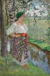 The Green Lamp, 20Th Century (Oil on Canvas)-Nikolai Petrovich Bogdanov-Belsky-Framed Giclee Print