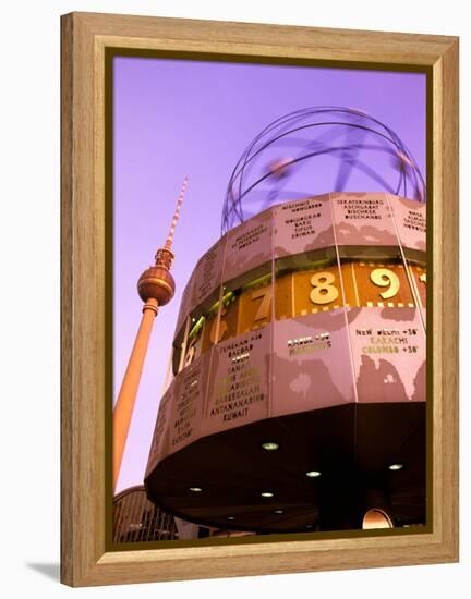 Nikolaikirche Viewed from Television Tower, Rotes Rathaus, Alexanderplatz, Berlin, Germany-Walter Bibikow-Framed Premier Image Canvas