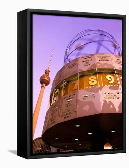 Nikolaikirche Viewed from Television Tower, Rotes Rathaus, Alexanderplatz, Berlin, Germany-Walter Bibikow-Framed Premier Image Canvas