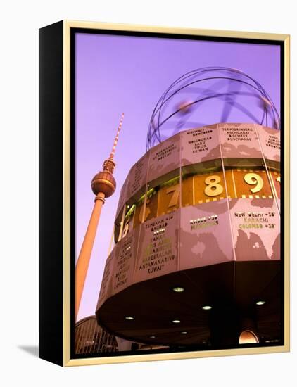 Nikolaikirche Viewed from Television Tower, Rotes Rathaus, Alexanderplatz, Berlin, Germany-Walter Bibikow-Framed Premier Image Canvas