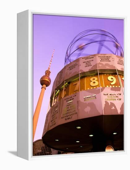 Nikolaikirche Viewed from Television Tower, Rotes Rathaus, Alexanderplatz, Berlin, Germany-Walter Bibikow-Framed Premier Image Canvas