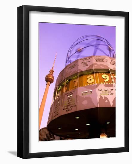 Nikolaikirche Viewed from Television Tower, Rotes Rathaus, Alexanderplatz, Berlin, Germany-Walter Bibikow-Framed Photographic Print