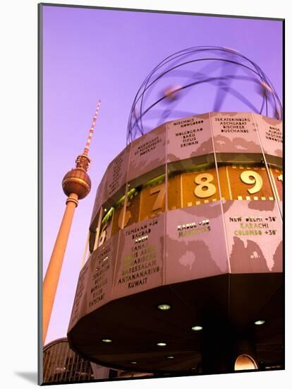 Nikolaikirche Viewed from Television Tower, Rotes Rathaus, Alexanderplatz, Berlin, Germany-Walter Bibikow-Mounted Photographic Print