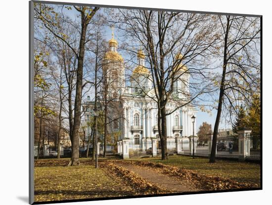 Nikolo-Bogoyavlenskiy Morskoy Sobor Orthodox Church, St. Petersburg, Leningrad Oblast, Russia-Ben Pipe-Mounted Photographic Print