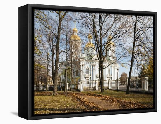 Nikolo-Bogoyavlenskiy Morskoy Sobor Orthodox Church, St. Petersburg, Leningrad Oblast, Russia-Ben Pipe-Framed Premier Image Canvas