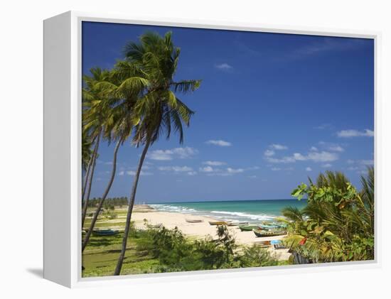 Nilaveli Beach and the Indian Ocean, Trincomalee, Sri Lanka, Asia-Peter Barritt-Framed Premier Image Canvas