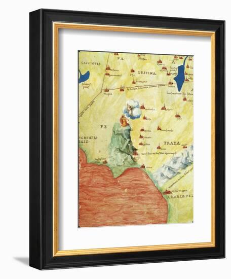Nile River Delta, Red Sea and Mount Sinai, from Atlas of the World in Thirty-Three Maps, 1553-Battista Agnese-Framed Giclee Print