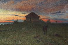 Nightfall, 1904, by Nils Kreuger, 1858–1930, Swedish painting,-Nils Kreuger-Framed Art Print