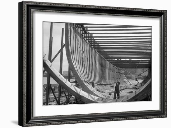 Nilson and Kelez Shipbuilding Yards in Seattle, 1916-Ashael Curtis-Framed Giclee Print