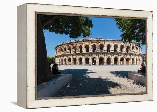 Nimes, Gard Department, Languedoc-Roussillon, France. The Roman amphitheatre.-null-Framed Premier Image Canvas