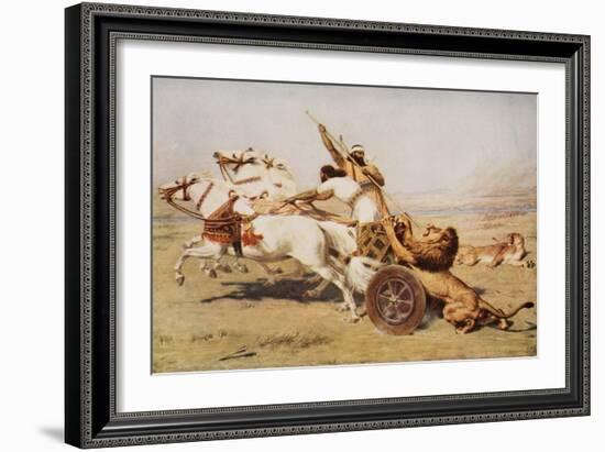 Nimrod, a Mighty Hunter, Illustration from 'The Outline of History' by H.G. Wells, Volume I,…-Briton Rivière-Framed Giclee Print