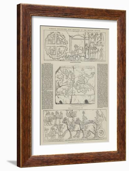 Nimroud Sculptures, Just Received at the British Museum-null-Framed Giclee Print