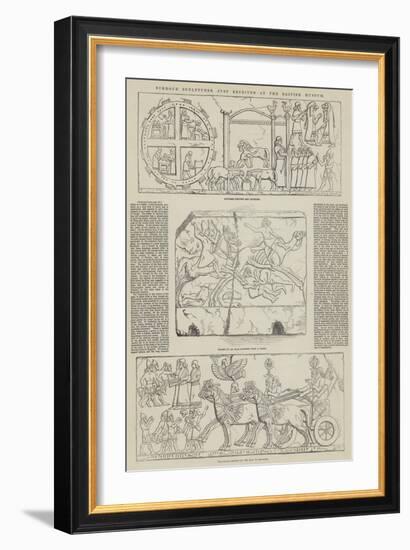 Nimroud Sculptures, Just Received at the British Museum-null-Framed Giclee Print