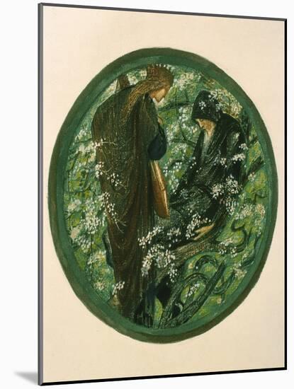 Nimue Beguiling Merlin with Enchantment, Plate Xv from 'The Flower Book'-Edward Burne-Jones-Mounted Giclee Print