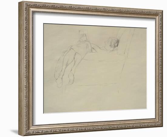 Nina Hamnett Reading, C.1917 (Pencil on Paper)-Roger Eliot Fry-Framed Giclee Print