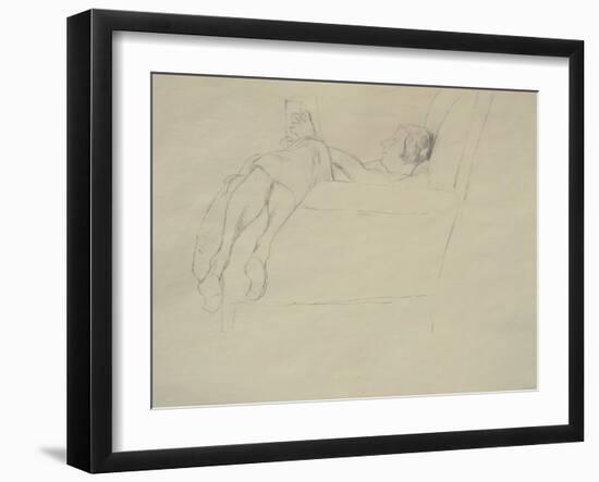 Nina Hamnett Reading, C.1917 (Pencil on Paper)-Roger Eliot Fry-Framed Giclee Print