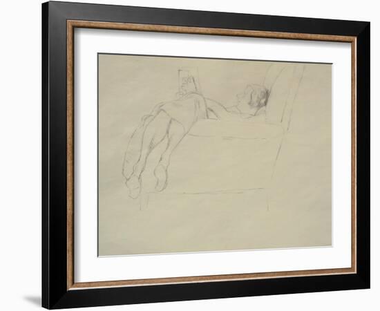 Nina Hamnett Reading, C.1917 (Pencil on Paper)-Roger Eliot Fry-Framed Giclee Print