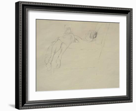 Nina Hamnett Reading, C.1917 (Pencil on Paper)-Roger Eliot Fry-Framed Giclee Print