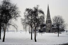 All Saints Church, Blackheath, London, 1867. Exterior with Winter Trees in the Snow-Nina Langton-Premier Image Canvas