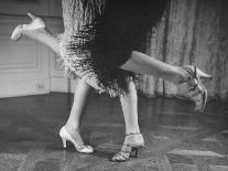 Charleston Dancers in Fringed Skirts Wearing Rhinestone-Trimmed Pumps and Strapped Sandals-Nina Leen-Photographic Print