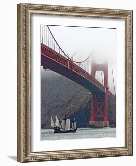 Nina under the Golden Gate-Eric Risberg-Framed Photographic Print