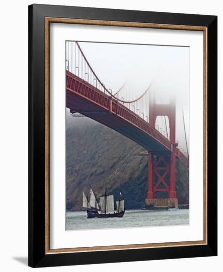 Nina under the Golden Gate-Eric Risberg-Framed Photographic Print