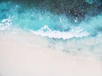 Beautiful Tropical White Empty Beach and Sea Waves Seen from Above-NinaMalyna-Mounted Photographic Print