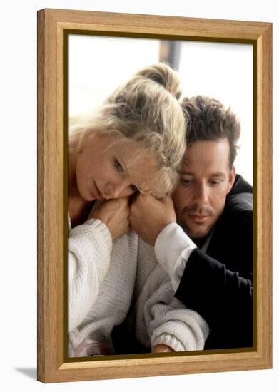 NINE 1/2 WEEKS, 1986 directed by ADRIAN LYNE Kim Basinger and Mickey Rourke (photo)-null-Framed Stretched Canvas