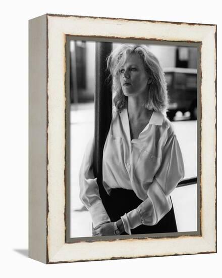 NINE 1/2 WEEKS, 1986 directed by ADRIAN LYNE Kim Basinger (b/w photo)-null-Framed Stretched Canvas