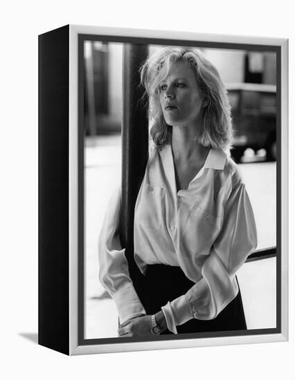 NINE 1/2 WEEKS, 1986 directed by ADRIAN LYNE Kim Basinger (b/w photo)-null-Framed Stretched Canvas