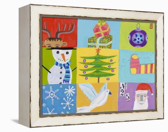 Nine Christmas Squares-Nathaniel Mather-Framed Premier Image Canvas