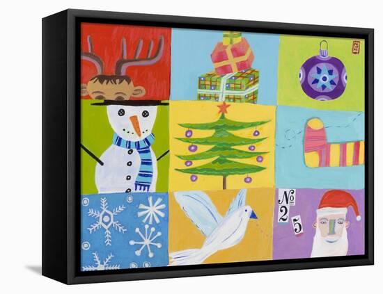 Nine Christmas Squares-Nathaniel Mather-Framed Premier Image Canvas