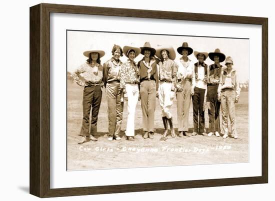 Nine Cowgirls-null-Framed Art Print