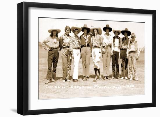 Nine Cowgirls-null-Framed Art Print