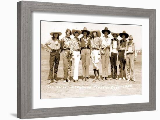 Nine Cowgirls-null-Framed Premium Giclee Print