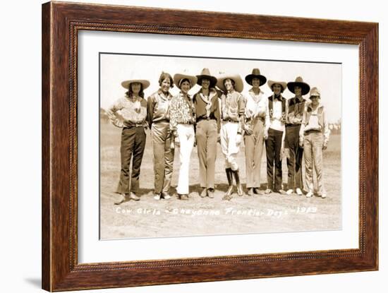 Nine Cowgirls-null-Framed Premium Giclee Print