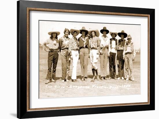 Nine Cowgirls-null-Framed Premium Giclee Print