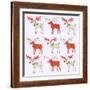 Nine Document Reindeer-Sarah Battle-Framed Giclee Print
