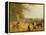 Nine Greyhounds in a Landscape-Jacques-Laurent Agasse-Framed Premier Image Canvas