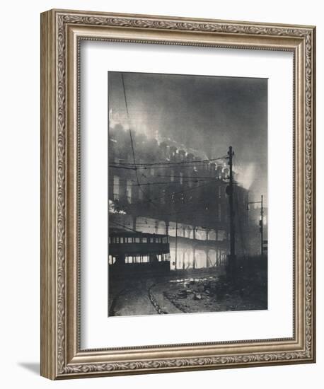 'Nine Hours of Bombing. When Sheffield's turn came it was mid-winter'. 1940 (1942)-Unknown-Framed Photographic Print