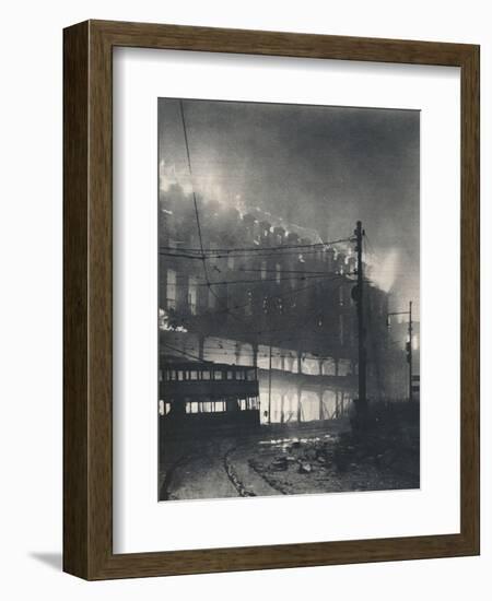 'Nine Hours of Bombing. When Sheffield's turn came it was mid-winter'. 1940 (1942)-Unknown-Framed Photographic Print